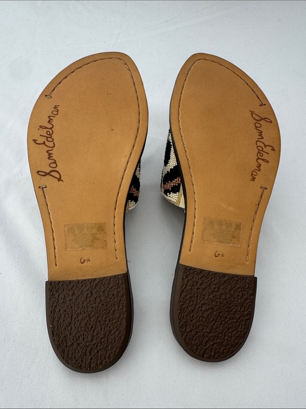 NWT Sam Edelman Gunner Leopard Beaded Slide Sandals in Size 6.5 - Picture 6 of 8